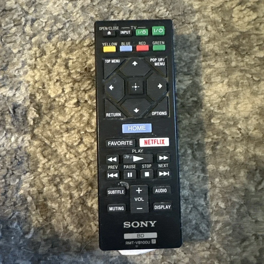 GENUINE SONY RMT-VB100U BLU-RAY PLAYER REMOTE CONTROL (USED)